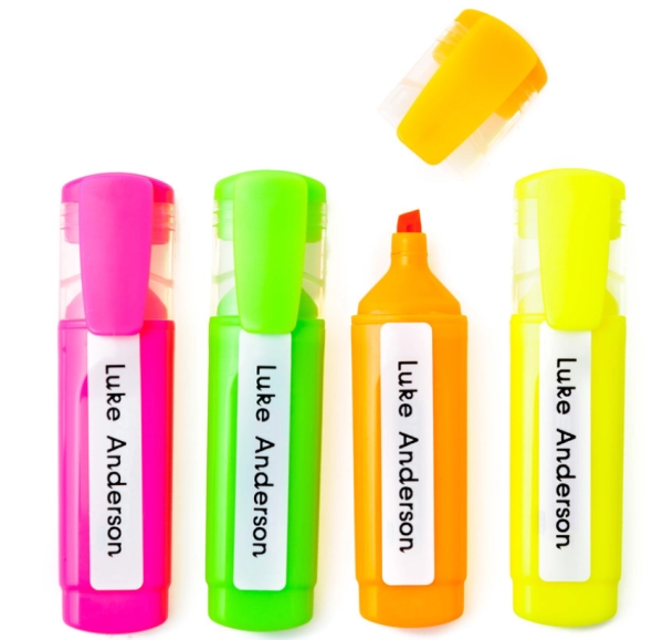  Waterproof stationery labels on high lighter
